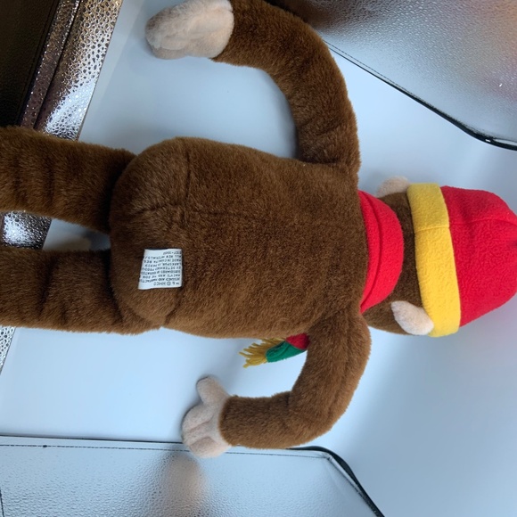 VTG Curious George Winter Hat and Scarf Jumbo 22" Large Plush Stuffed Animal - Picture 11 of 16